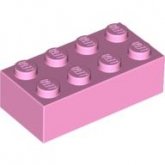 LEGO Steen 2x4 LICHTROZE (100 stuks) LEGO Steen 2x4 LICHTROZE (100 stuks)