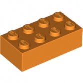 LEGO Steen 2x4 ORANJE (100 stuks)
