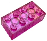 LEGO Brick 2x4 TRANS DARK PINK (10 pcs) LEGO Brick 2x4 TRANS DARK PINK (10 pcs)