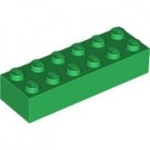 LEGO Steen 2x6 GROEN (100 stuks)