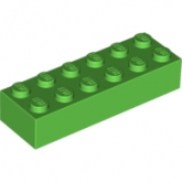 LEGO Steen 2x6 HELDERGROEN (100 stuks) LEGO Steen 2x6 HELDERGROEN (100 stuks)
