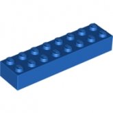 LEGO Steen 2x8 BLAUW (100 stuks)