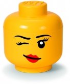 LEGO Opbergbox Hoofd L Girl Knipoog LEGO Opbergbox Hoofd L Girl Knipoog