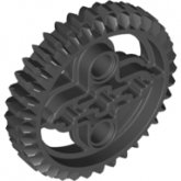 LEGO Tandwiel 36 Dubbel ZWART LEGO Tandwiel 36 Dubbel ZWART