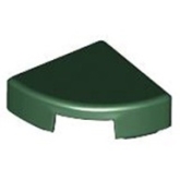 LEGO Tegel 1x1 Kwart Rond DONKERGROEN (100 stuks)