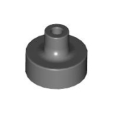 LEGO Tegel 1x1 Rond Staaf Pinhouder DONKERGRIJS (100 stuks) LEGO Tegel 1x1 Rond Staaf Pinhouder DONKERGRIJS (100 stuks)