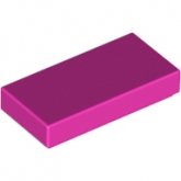 LEGO Tegel 1x2 MAGENTA (100 stuks)