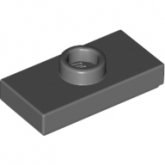 LEGO Plaat 1x2 met Nop DONKERGRIJS (100 stuks) LEGO Plaat 1x2 met Nop DONKERGRIJS (100 stuks)