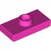 LEGO Plaat 1x2 met Nop DONKERROZE (100 stuks) LEGO Plaat 1x2 met Nop DONKERROZE (100 stuks)