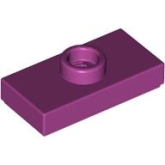 LEGO Plaat 1x2 met Nop MAGENTA (100 stuks) LEGO Plaat 1x2 met Nop MAGENTA (100 stuks)