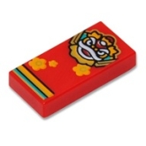 LEGO Tile 1x2 with Lion- / Nian Head RED (10 pcs) LEGO Tile 1x2 with Lion- / Nian Head RED (10 pcs)