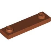 LEGO Plaat 1x4 met 2 Noppen DONKERORANJE (100 stuks) LEGO Plaat 1x4 met 2 Noppen DONKERORANJE (100 stuks)