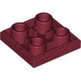 LEGO Tegel 2x2 Inverted DONKERROOD (100 stuks) LEGO Tegel 2x2 Inverted DONKERROOD (100 stuks)