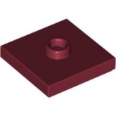 LEGO Plaat 2x2 met Nop DONKERROOD (100 stuks) LEGO Plaat 2x2 met Nop DONKERROOD (100 stuks)