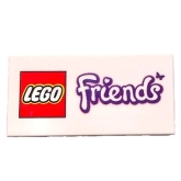 LEGO Tegel 2x4 Fiends Logo WIT (10 stuks)