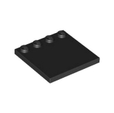 LEGO Tegel 4x4 met 4 Noppen ZWART (100 stuks)
