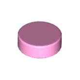 LEGO Tegel Rond 1x1 LICHTROZE (100 stuks) LEGO Tegel Rond 1x1 LICHTROZE (100 stuks)