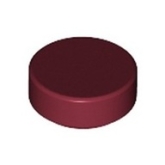 LEGO Tile Round 1x1 DARK RED (100 pcs)