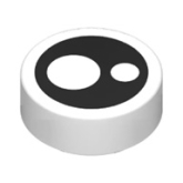 LEGO Tile Round 1x1 with Black Eye WHITE (100 pcs) LEGO Tile Round 1x1 with Black Eye WHITE (100 pcs)