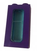 LEGO Treinraam met Venster PAARS-TRANSPARANT BLAUW