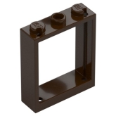 LEGO Frame 1x3x3 DARK BROWN (100 pcs)