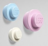 LEGO Wandhaak Set ROZE-BLAUW-WIT