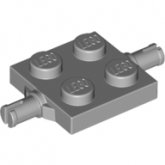 LEGO Wielhouder 2x2 LICHT GRIJS (100 stuks)