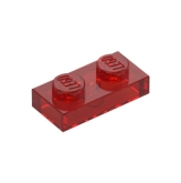 LEGO Plate 1x2 TRANS RED (100 pcs) LEGO Plate 1x2 TRANS RED (100 pcs)