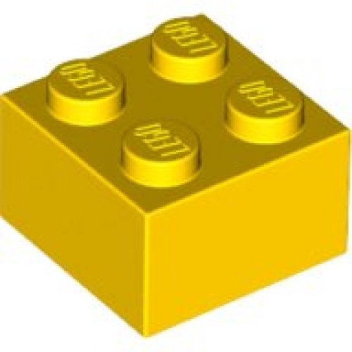 Lego Brick 2x2 Yellow 100 Pcs Brickshop Lego En Duplo Specialist