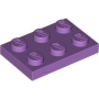 LEGO Plaat 2x3 LAVENDEL (100 stuks)