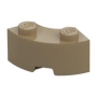 LEGO Steen 2x2 Rond Hoek DONKERBEIGE (100 stuks) LEGO Steen 2x2 Rond Hoek DONKERBEIGE (100 stuks)