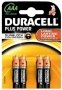 DURACELL Plus Power AAA MN2400 (4 stuks) DURACELL Plus Power AAA MN2400 (4 stuks)