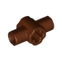 LEGO Asverbindingsnaaf met 2 Loodrechte Barhouders BRUIN (100 st