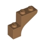 LEGO Boog 1x3x2 met Gebogen Uiteinde NOUGAT (100 stuks)