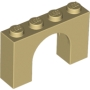 LEGO Boog 1x4x2 BEIGE (100 stuks)