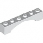 LEGO Boog 1x6 Verhoogd WIT (100 stuks)