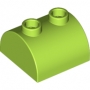 LEGO Boog 2x2 Dubbel met 2 Noppen LIMEGROEN (100 stuks)
