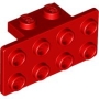 LEGO Bracket 1x2 - 2x4 ROOD (100 stuks) LEGO Bracket 1x2 - 2x4 ROOD (100 stuks)
