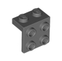 LEGO Bracket 1x2 - 2x2 DONKERGRIJS (100 stuks)