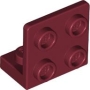 LEGO Bracket Inverted 1x2 - 2x2 DONKERROOD (100 stuks) LEGO Bracket Inverted 1x2 - 2x2 DONKERROOD (100 stuks)