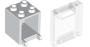 LEGO Brievenbus WIT-TRANSPARANT (10 stuks) LEGO Brievenbus WIT-TRANSPARANT (10 stuks)