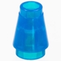 LEGO Cone 1x1 SATIJN TRANSPARANT DONKERBLAUW (100 stuks) LEGO Cone 1x1 SATIJN TRANSPARANT DONKERBLAUW (100 stuks)