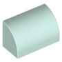 LEGO Dakpan 1x2 Gebogen LICHTAQUA (100 stuks) LEGO Dakpan 1x2 Gebogen LICHTAQUA (100 stuks)