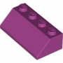 LEGO Dakpan 45 2x4 MAGENTA  (100 stuks) LEGO Dakpan 45 2x4 MAGENTA  (100 stuks)