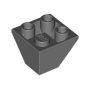 LEGO Dakpan 45 2x2 Double Convex Inverted DONKERGRIJS (100 stuks