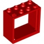 LEGO Raamvenster 2x4x3 ROOD (100 stuks) LEGO Raamvenster 2x4x3 ROOD (100 stuks)