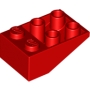 LEGO Dakpan 33 3x2 Inverted ROOD (100 stuks)