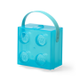 LEGO Lunchbox met Handvat TRANSPARANT BLAUW
