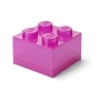 LEGO Storage Brick 4 with Lid GLITTER TRANS DARK PINK LEGO Storage Brick 4 with Lid GLITTER TRANS DARK PINK