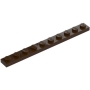 LEGO Plate 1x10 DARK BROWN (100 pcs)